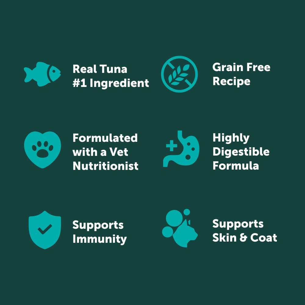 YOUR PET'S KITCHEN Canned Wet Cat Food, Tuna Florentine Entrée in Gravy - 3 oz Cans (Pack of 24), Made in The USA with Real Tuna