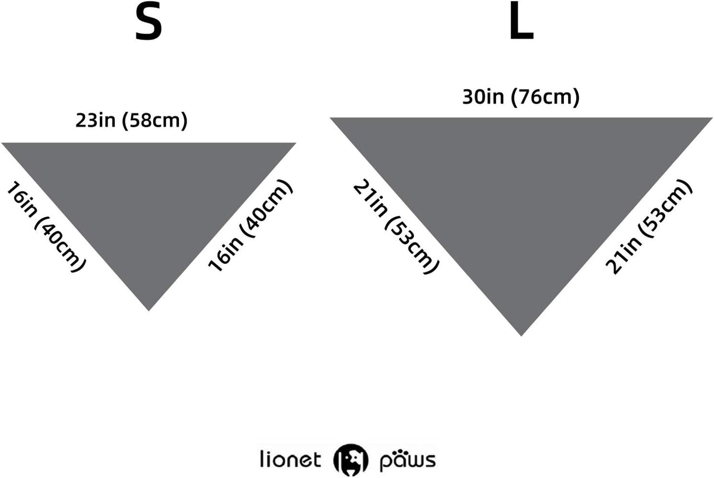 Lionet Paws Dog Bandana for Small Medium Large Dogs, Cat Dogs Kerchief Triangle Bibs Scarf for Girl or Boy