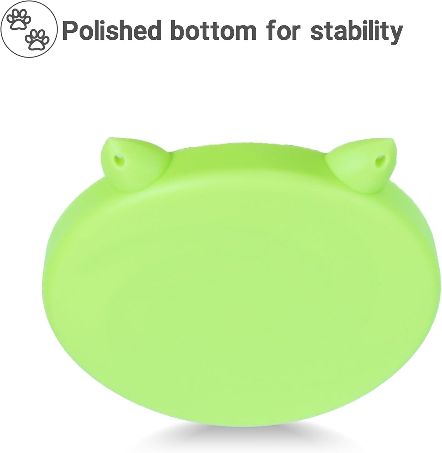 Slow Feeder Cat Bowl, Easy to Clean Silicone Bowl, Ideal for Dry and Wet Food (Orange and Cyan)