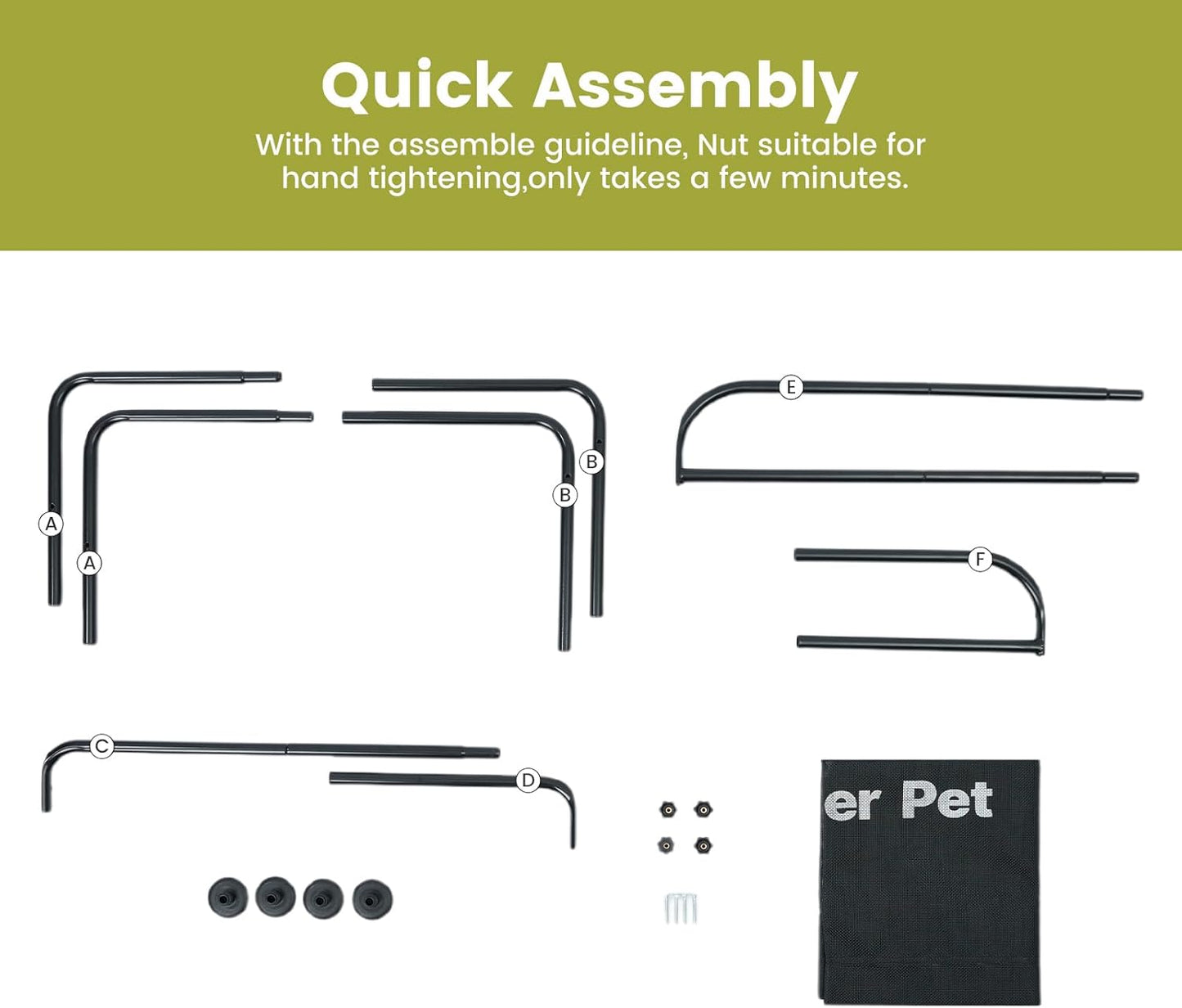 Gardner Pet Elevated Dog Bed for Medium Size Dog, Outdoor Raised Bed Waterproof Portable Cooling Cot Pet Hammock Bed with 3-Sided Guardrail, Breathable Mesh, Grey, 42 Inches