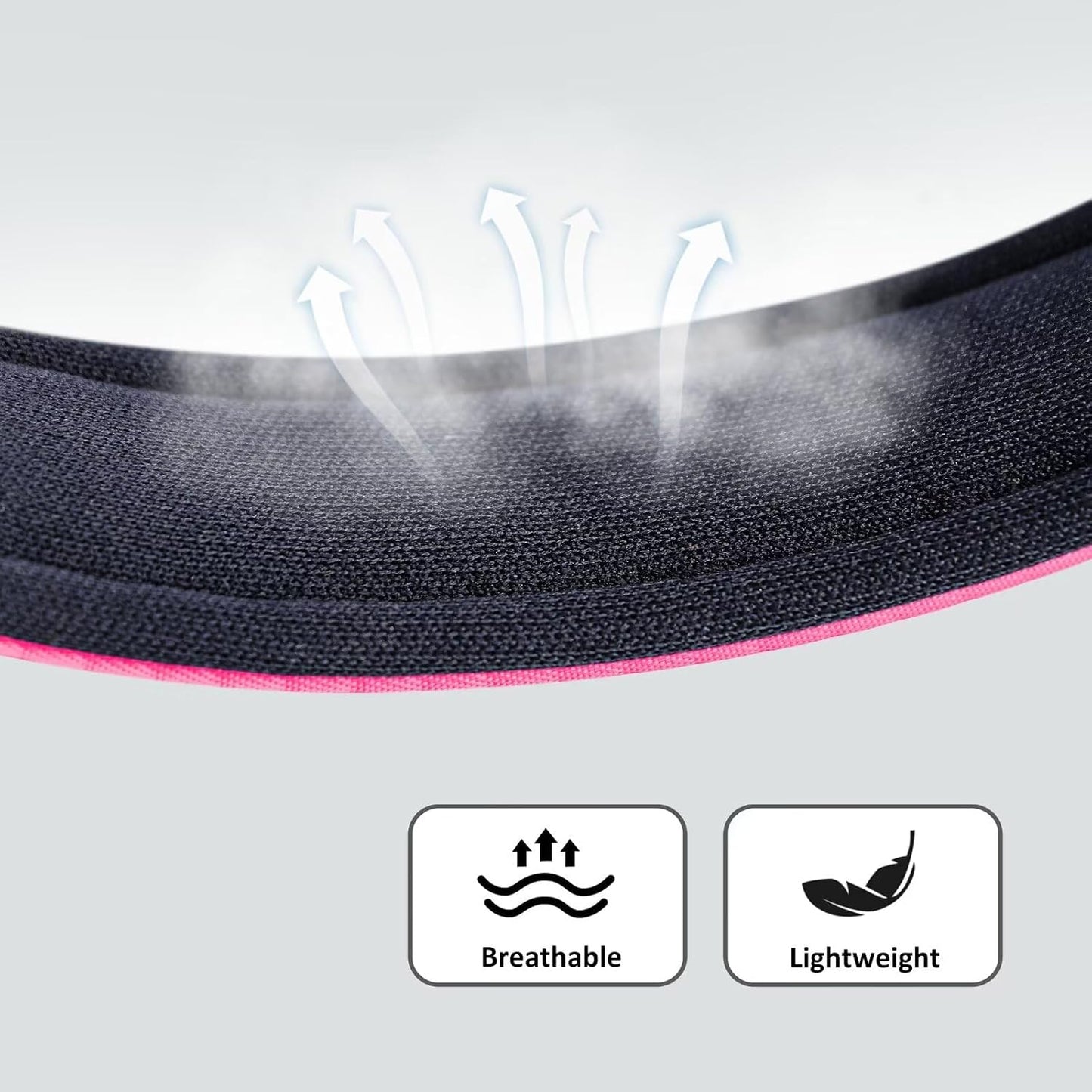 Didog Soft Padded Dog Collars for Medium Dogs, Lightweight and Breathable Pink Dog Collar with Metal Buckle, Pink, L