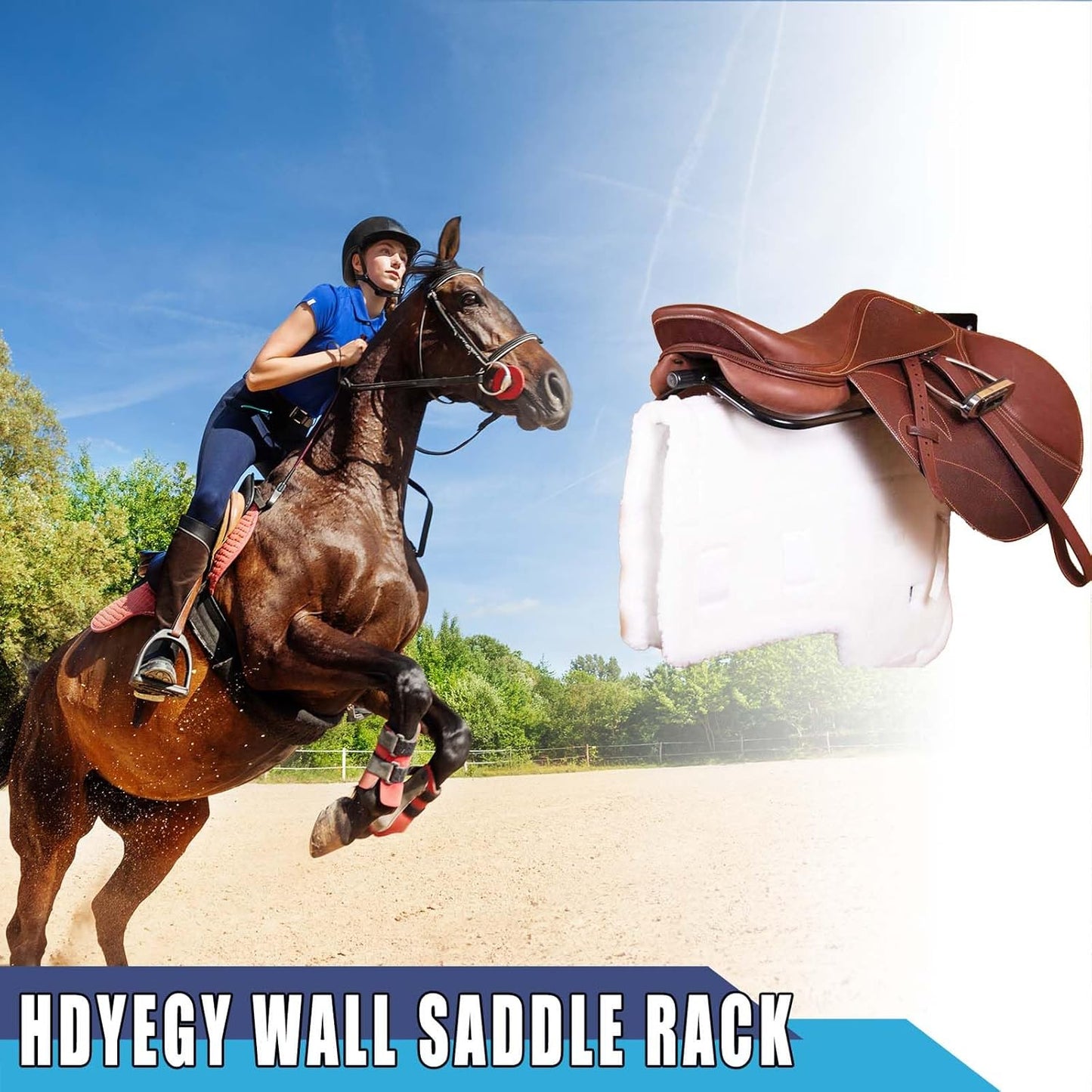 4 Pack Saddle Rack with Pad Bar,Heavy Duty Wall Mounted Saddle Stand Saddle Pad Rack for English Western Saddles Horses Blanket,Black