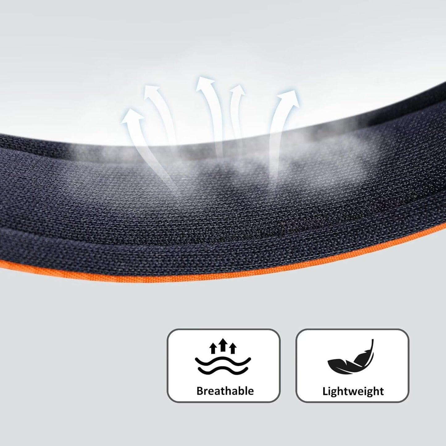 Didog Soft Padded Dog Collars for Small Dogs, Lightweight and Breathable Dog Collar with Metal Buckle, Orange, M