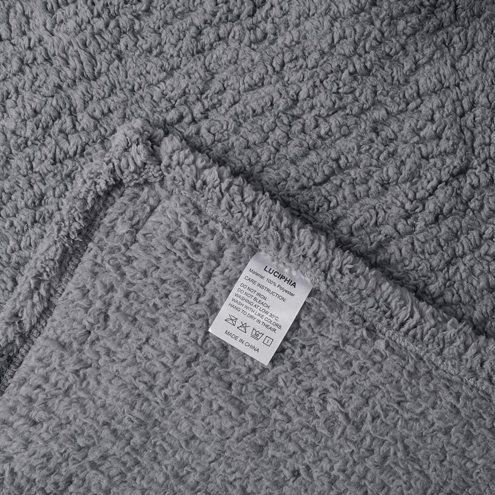 1 Pack 3 Calming Blankets Fluffy Premium Fleece Pet Blanket Soft Sherpa Throw for Dog Puppy Cat Grey Medium (30“x20'')