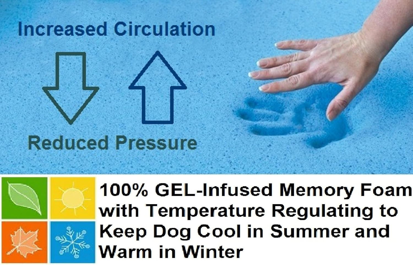 Dogbed4less Large Orthopedic Memory Foam Dog Bed for Medium to Large Dogs with Durable Waterproof Internal Case, Removable Washable Denim Cover + Bonus Pet Bed Case, 41X27X4 Fit 42X28 Dog Crate, Brown