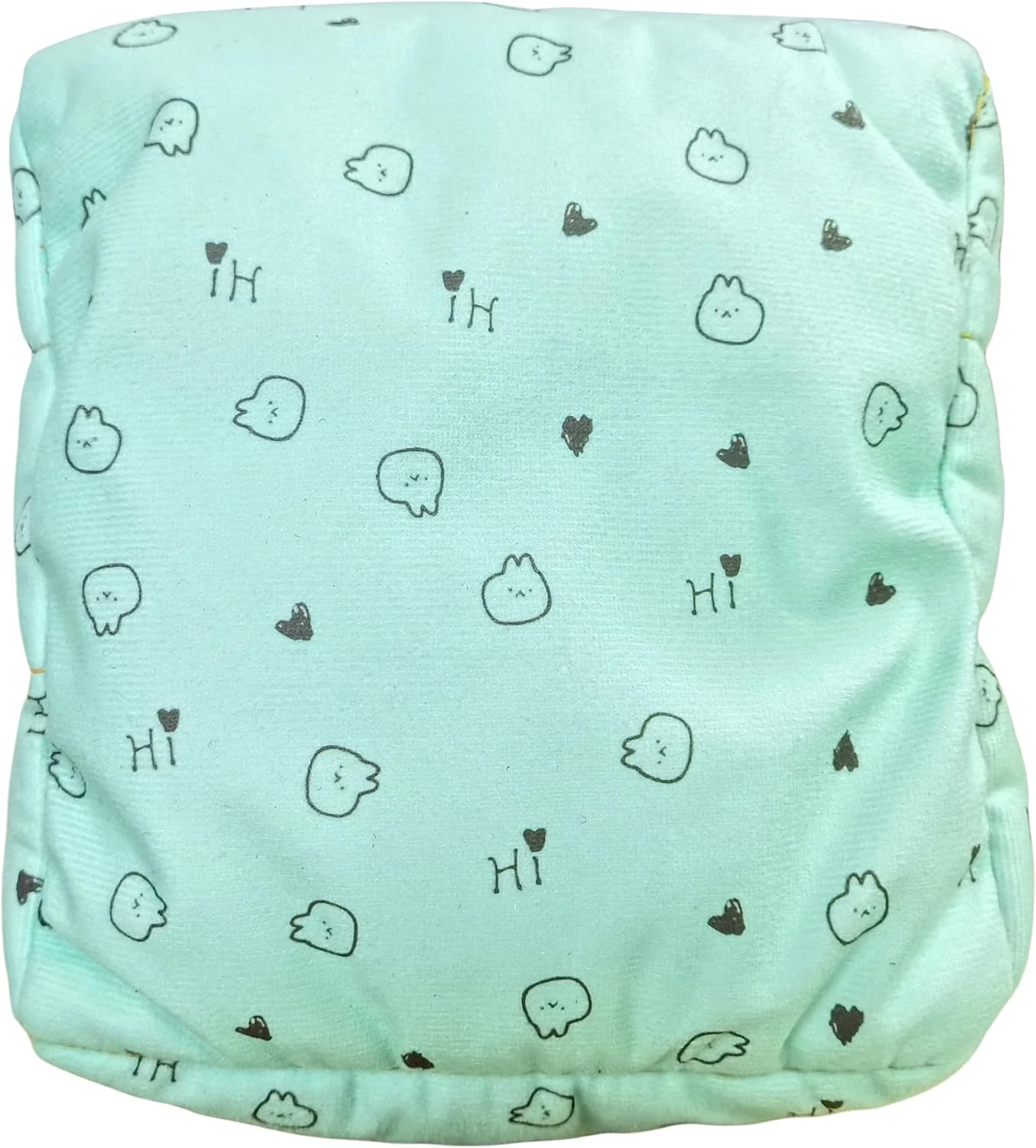 WowowMeow Guinea Pigs Bed,Hamster Bed,Soft Sleep Mat Pad and Warm Cave for Rats,Rabbit,Chinchillas,Hedgehog,Squirrel and Other Small Animals (L, Heart-Green)