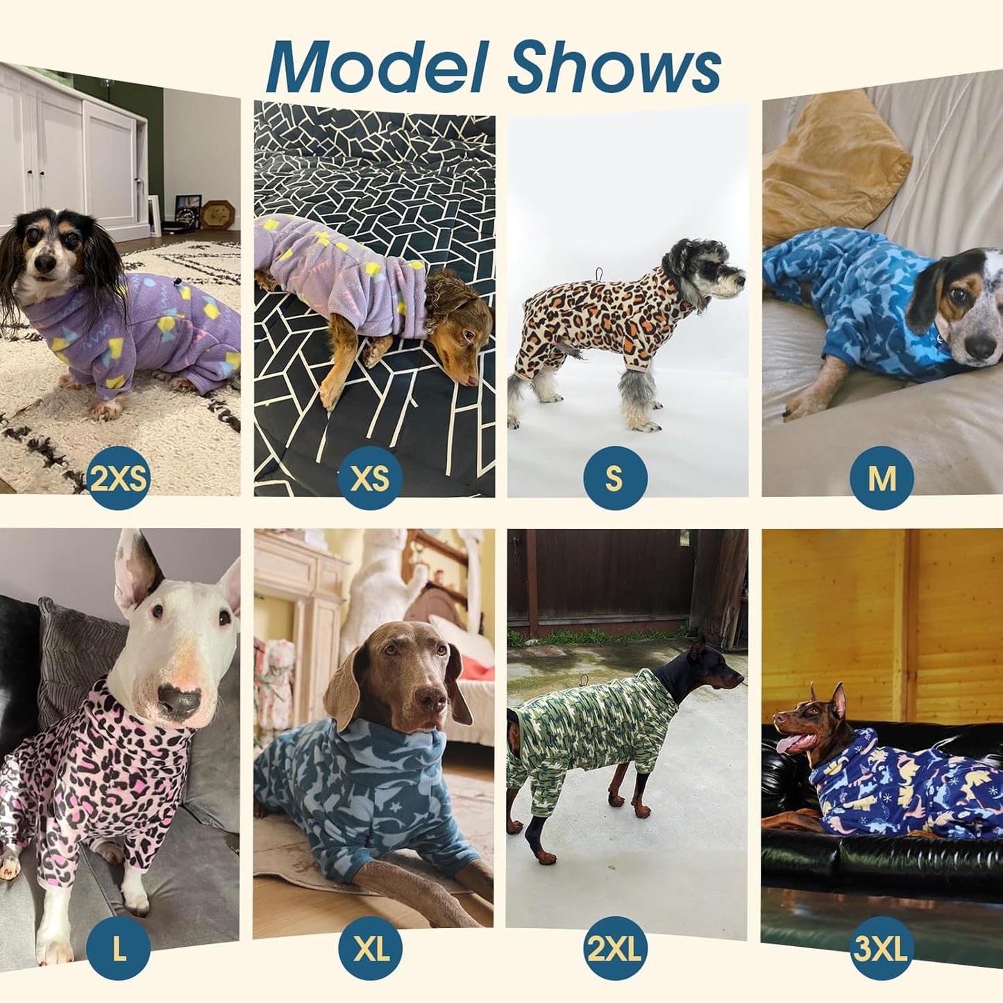 ROZKITCH Large Dog Fleece Pajamas, Pet Windproof Warm Cold Weather Jacket Vest with Luminous Zipper, Jumpsuit Apparel Outfit Clothes for Small Medium Large Dog Shark XL