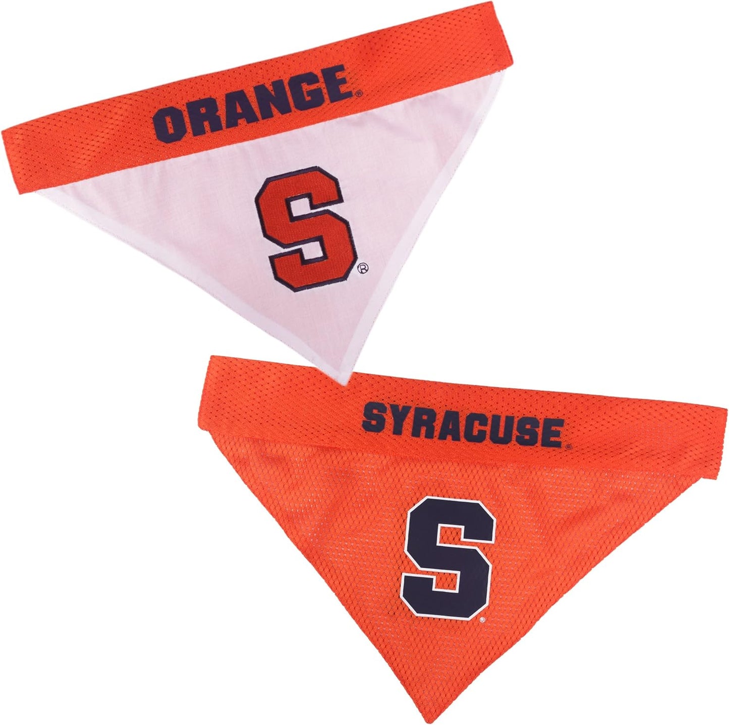 Pets First Collegiate Pet Accessories, Reversible Bandana, Syracuse Orange, Large/X-Large