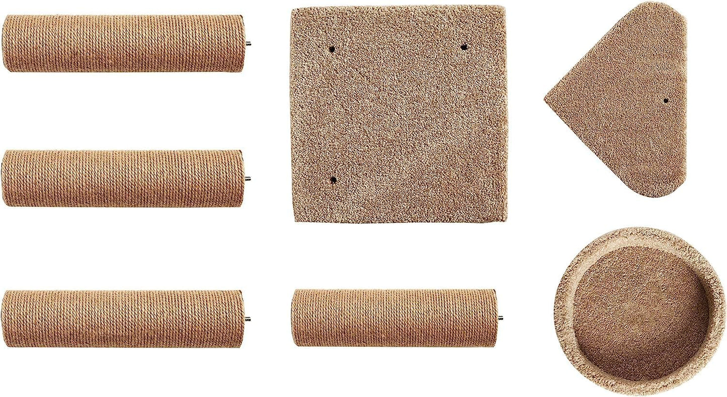 Amazon Basics Cat Tree - Indoor Cat & Kittens Multi-Level Climbing Activity Tower with Scratching Posts, Medium (31.5"H) - Beige