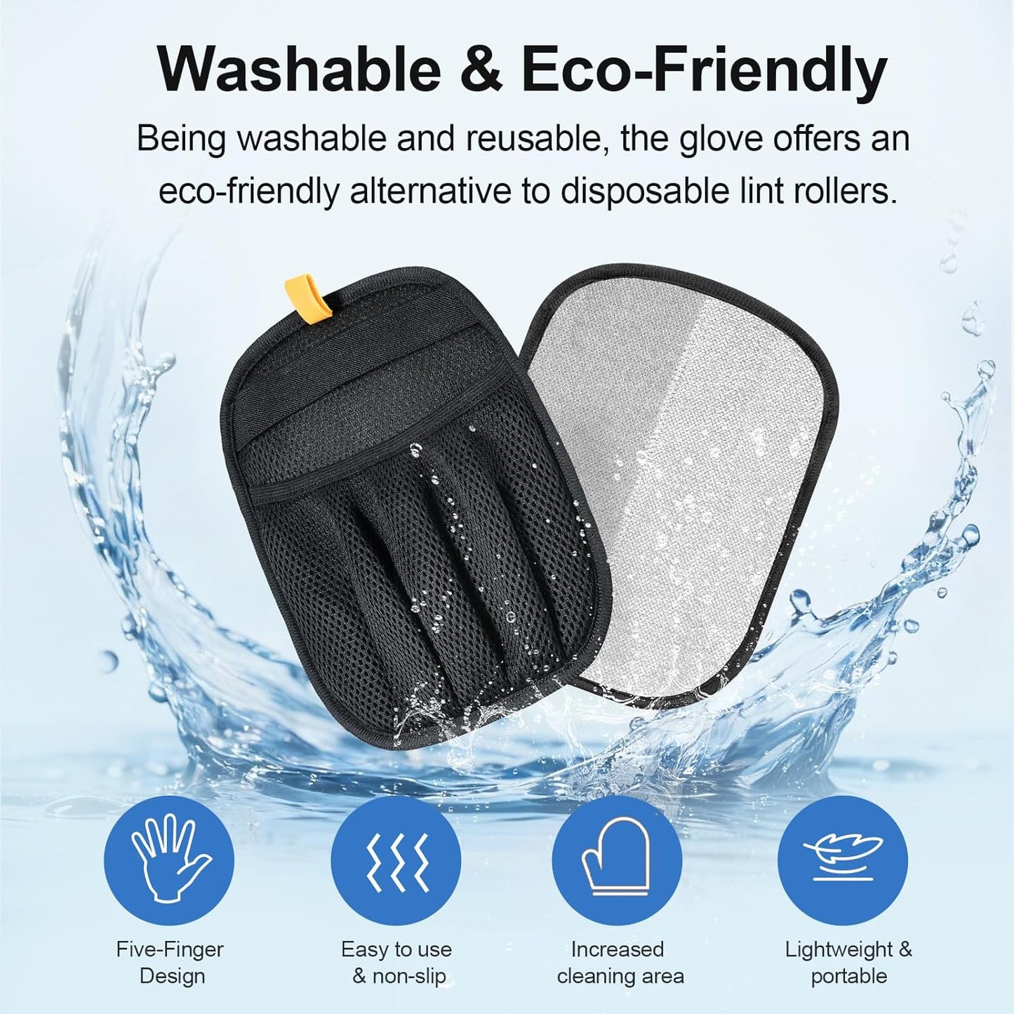 Pet Hair Removal Tool for Cats & Dogs, 2025 New Upgraded Electrostatic Gloves for Pet Hair, Reusable Pet Hair Remover Tool for Couch, Furniture, Carpet, Curtain & Car Seat (Blue)