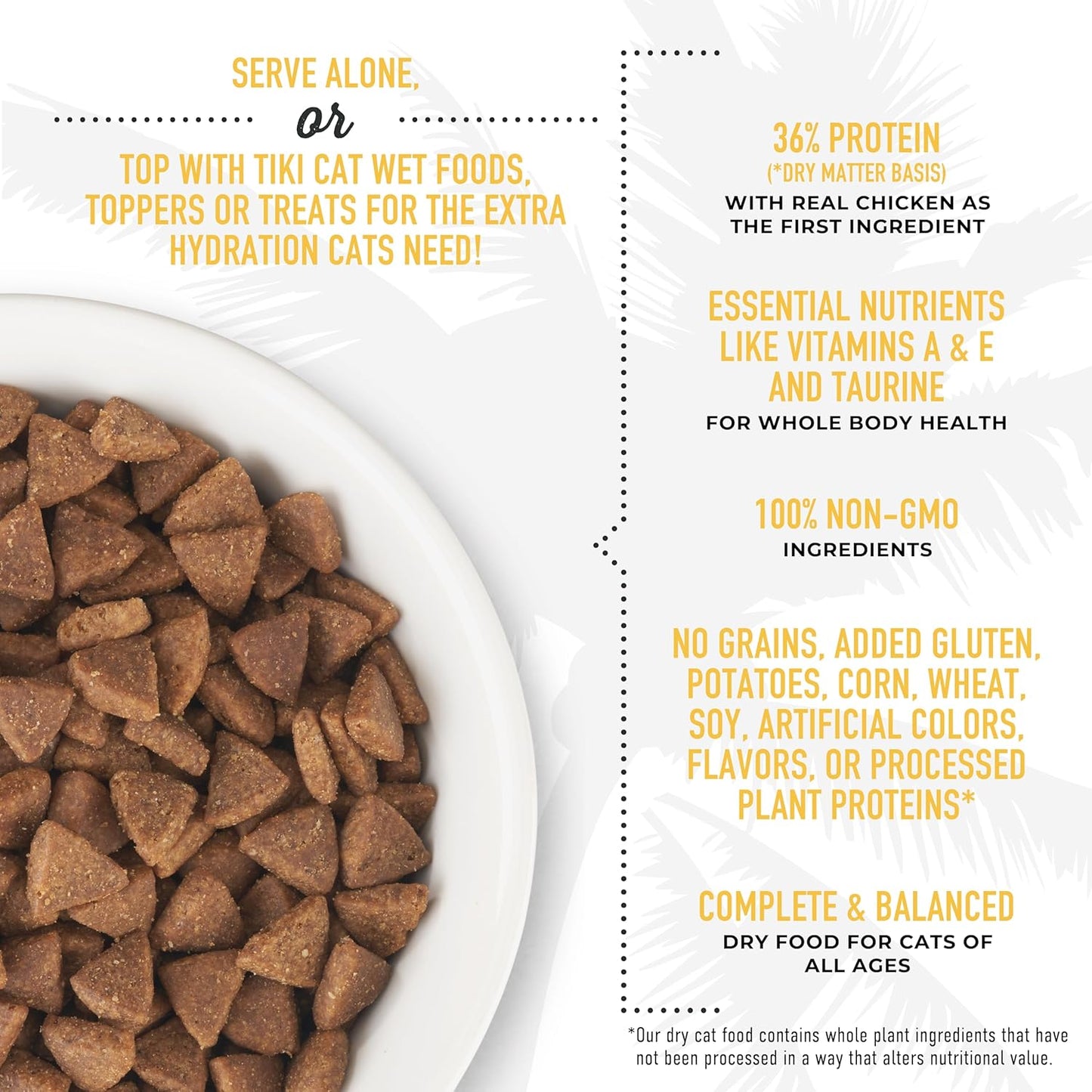 Tiki Cat Born Carnivore Indoor Health Dry Cat Food, Chicken & Turkey Meal, 6 lbs. Bag