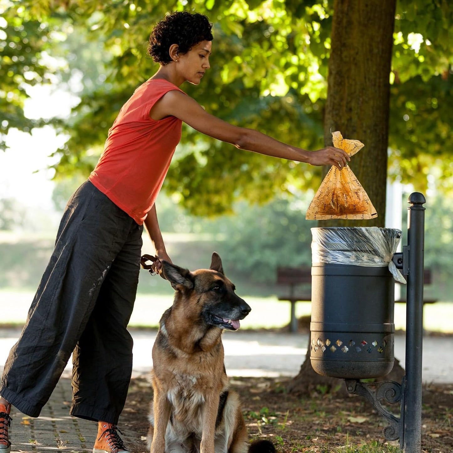 Thenshop 3000 Counts 200 Rolls Dog Poop Bag Plastic Dog Waste Bags Disposable For Doggie Pets Poop Outdoor Walking Travel Mixed Colors(Lovely Style)