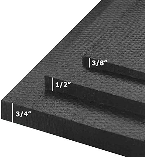 American Floor Tiles - Heavy Duty Stall Tiles - Stable/Horse Tiles - Thick, Durable Rubber Flooring Solid Black 8' x 12' Set 1/2" Thick (24 Tiles Total)