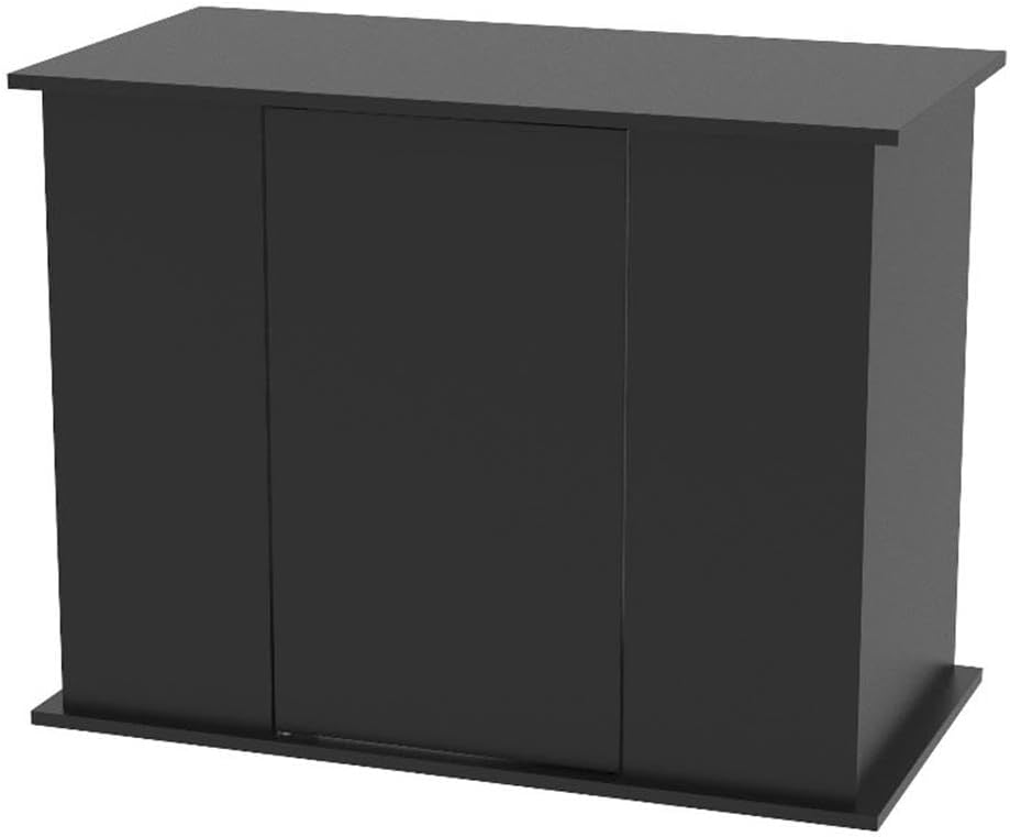 Pemberly Row Engineered Wood 50/65 Gallon Black Upright Aquarium Stand
