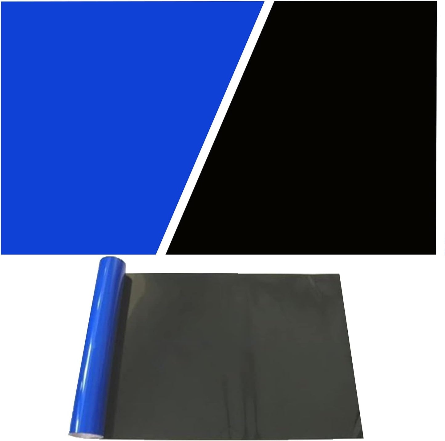 ELEBOX Aquarium Background Blue Black Fish Tank Background Wallpaper Double-Sided Aquarium Backing, Aquarium Decorations for 10 Gallon Aquarium 11.8" x 16.5"