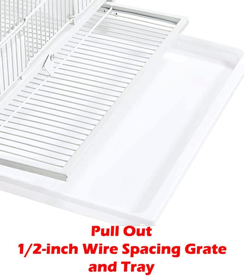 1/2/3-Combo Stacker Center Divided Breeder Breeding Bird Flight Double Rolling Cage for Aviaries Canaries Cockatiels Lovebirds Finches Budgies Small Parrots