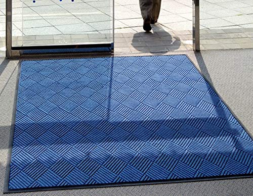 M+A Matting WaterHog Diamond | Commercial-Grade Entrance Mat with Rubber Border – Indoor/Outdoor, Quick Drying, Stain Resistant Door Mat (Charcoal, 6' x 12')