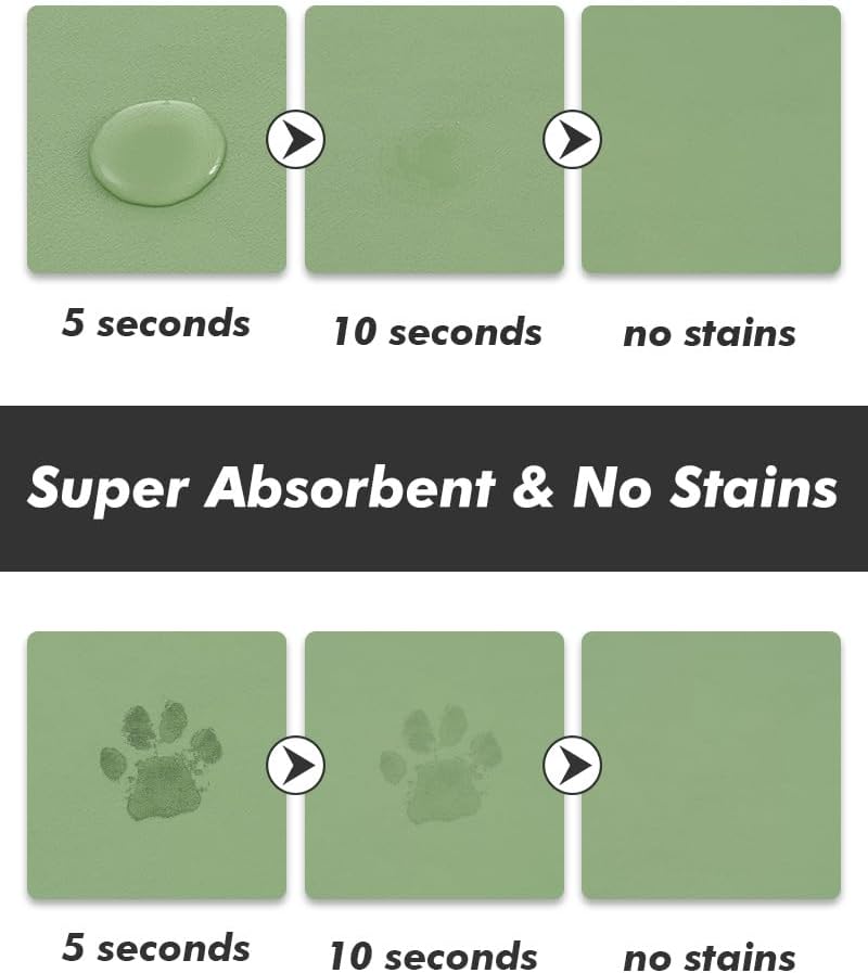 Absorbent Dog Food Mat-Dog Cat Mat for Food and Water Bowl, Quick Dry Pet Food Mat, No Stains Pet Feeding Pad, Cat Accessories Pet Supplies Mat for Messy Drinkers