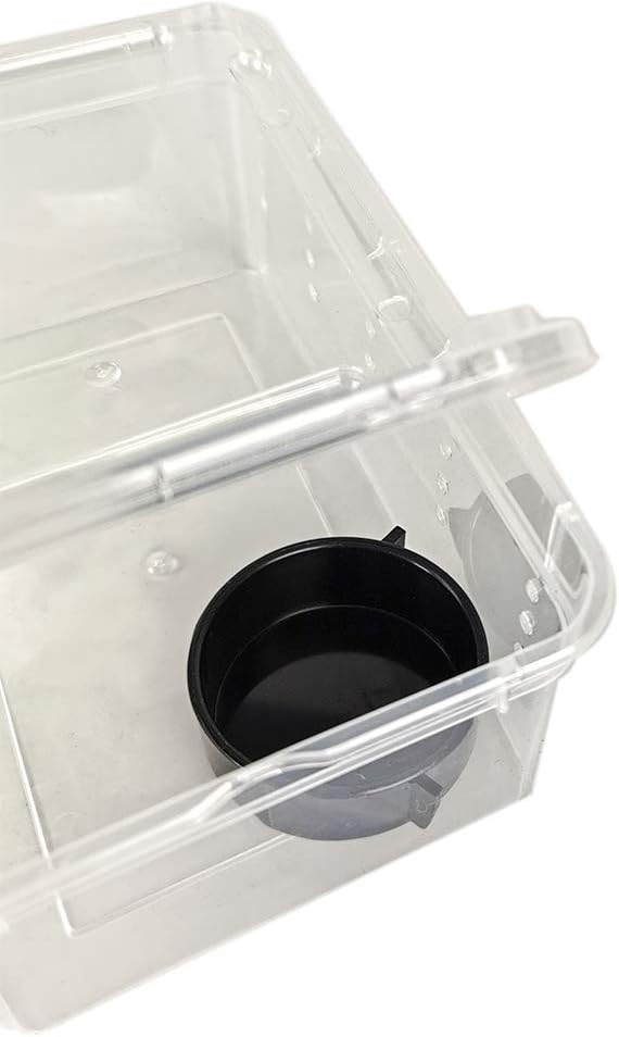 OMEM Portable Reptile Terrarium Habitat for Mini Pet Houses Breathable Holes Stackable Container (XS)