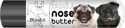 The Blissful Dog Pug Duo Unscented Nose Butter - Dog Nose Butter, 0.15 Ounce