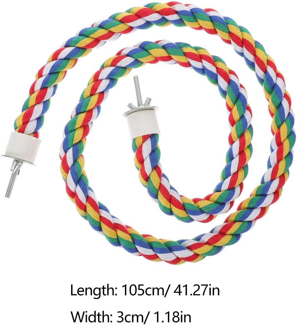 iplusmile Bird Rope Perches, Cages Birds Rope Cage Accessories for Parrots, Cockatiels, Parakeets, Budgie, 41.3inch