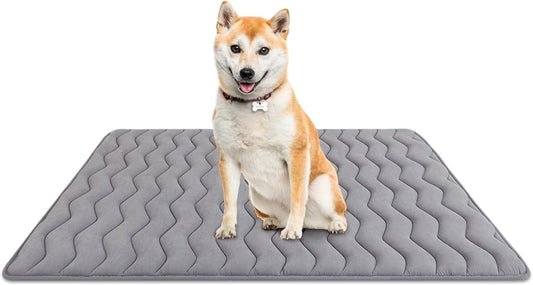 Bubble bear Dog Crate Mat - Upgraded Thick, Ultra Soft, Washable & Anti-Slip Kennel Pad for Small/Medium/Large Dogs, Dark-Hued to Hide Stains (30"x19")