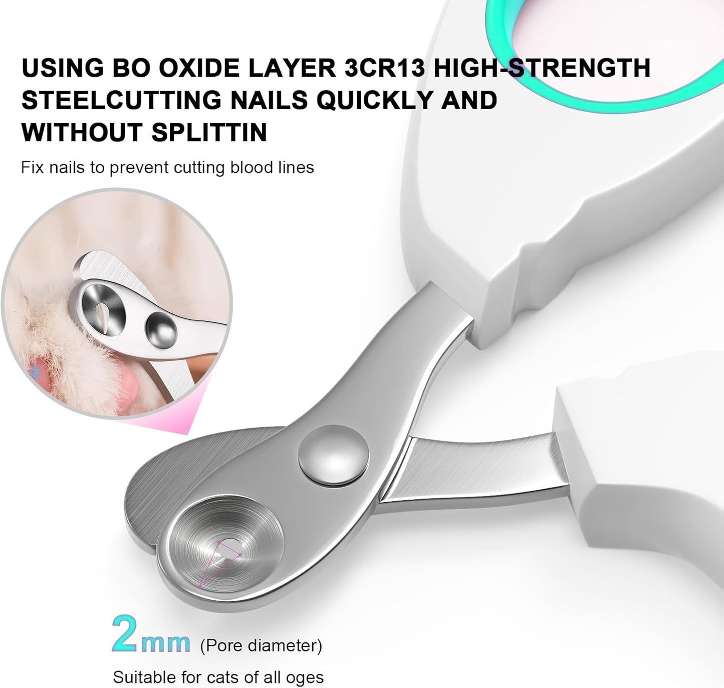 Cat Specific Nail Clipper, Avoiding Excessive Cutting, Suitable for Beginners. It Can Also be Used for Small Animals Such as Birds, Hamsters, Rabbits, Hedgehogs, Ferrets, Guinea Pigs, Etc.