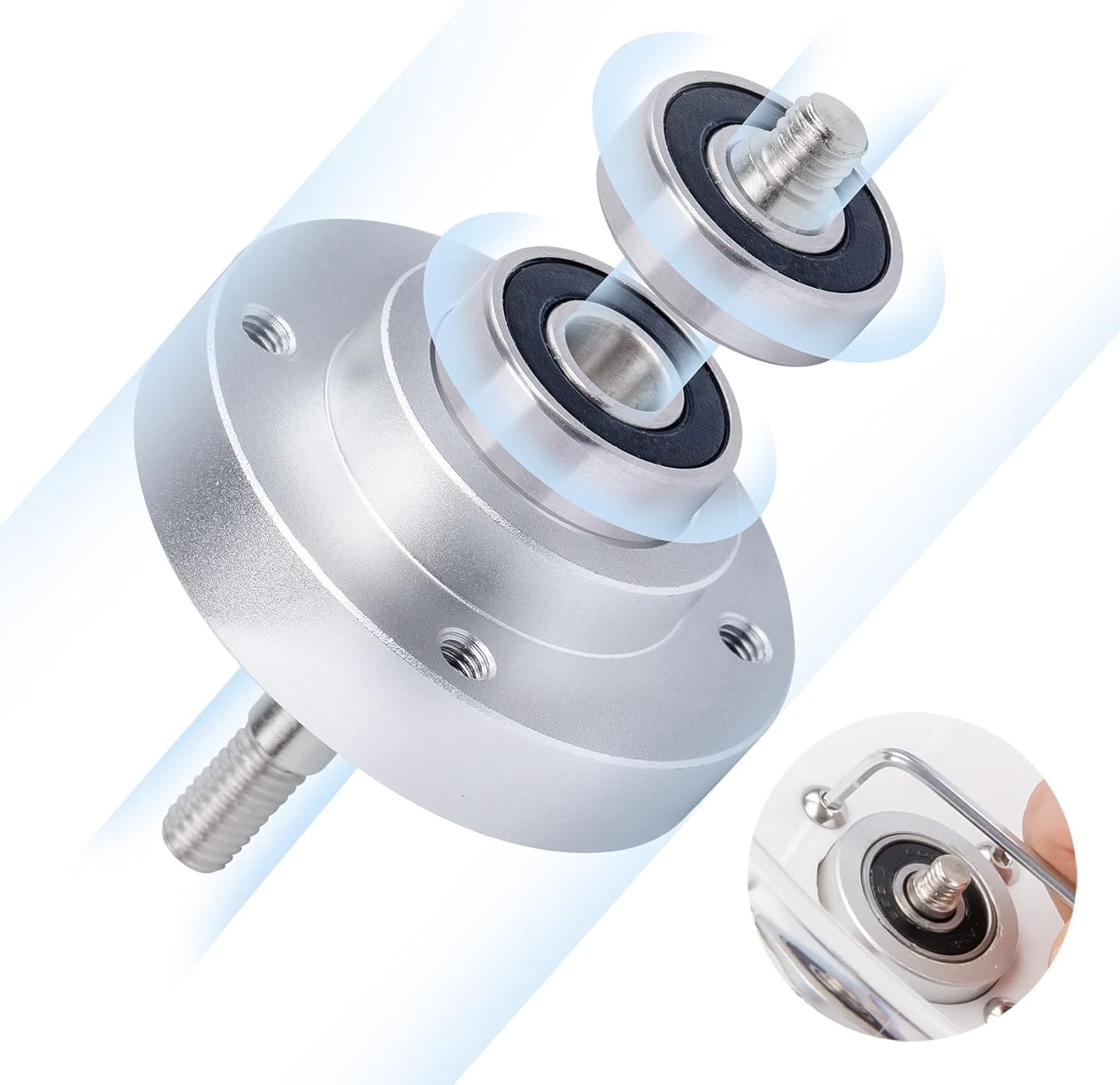 Niteangel Silent Hamster Exercise Wheel - Dual-Bearing Quiet Spinning Acrylic Hamster Running Wheel for Hamsters, Gerbils, Mice, Degus, or Other Small Animals (Large - Wider Version)