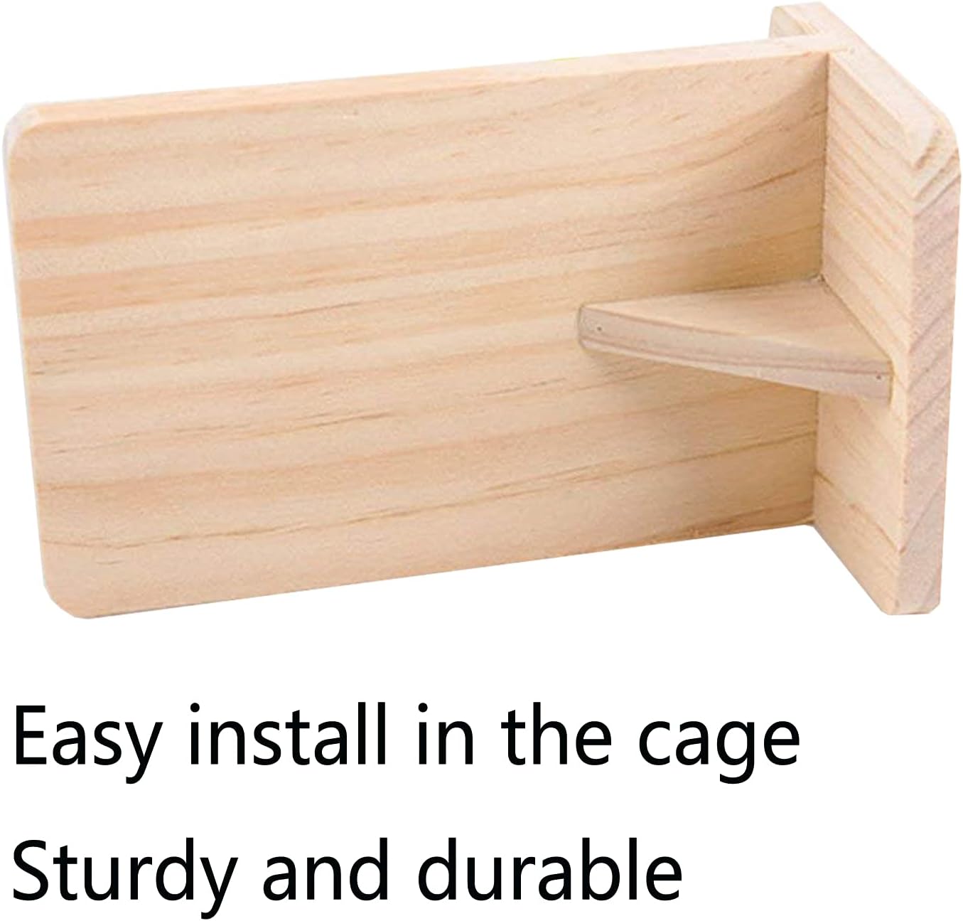 Litewoo Bird Perch Corner Platform Stand Shelf for Birds Budgie Parakeet Cockatiel Conure Cockatoo（Springboard）