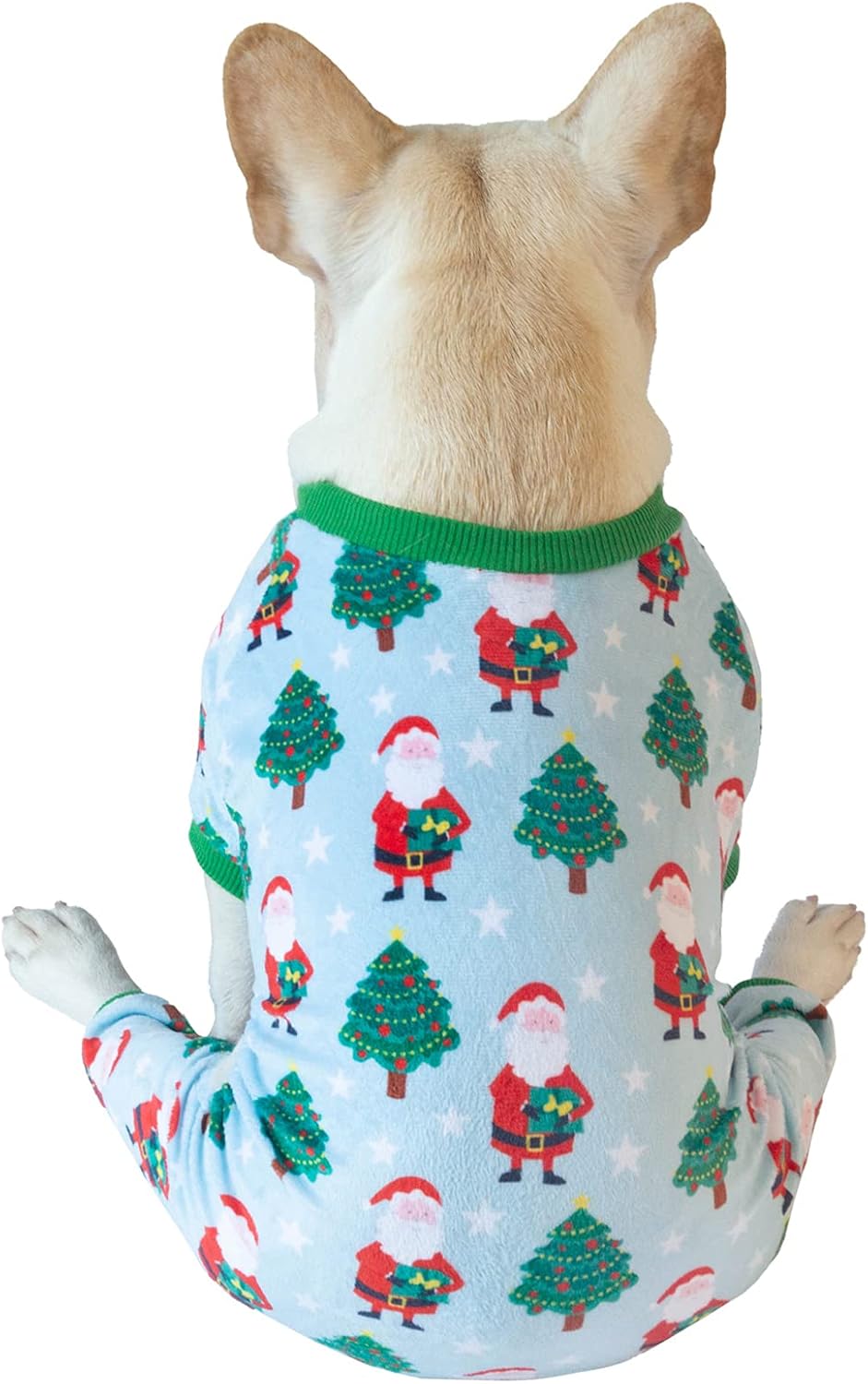 CuteBone Small Dogs Christmas Outfit Soft Puppy Onesies Pjs Dog Pajamas Pet Coat Cat Apparel Comfy Doggie Jumpsuit Bodysuit for All Seasons P198S