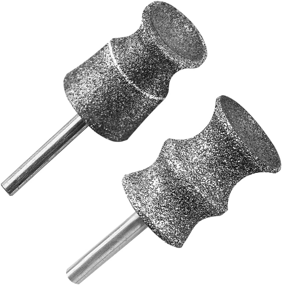 Diamond Dog Nail Grinder Bits for Rotary Tool,1/8" Nail Grinder Attachment for Dremel Grinder Replacement Heads Pets Nail Care Clippers for Medium Large Dogs,2-Pack（Large A&B）