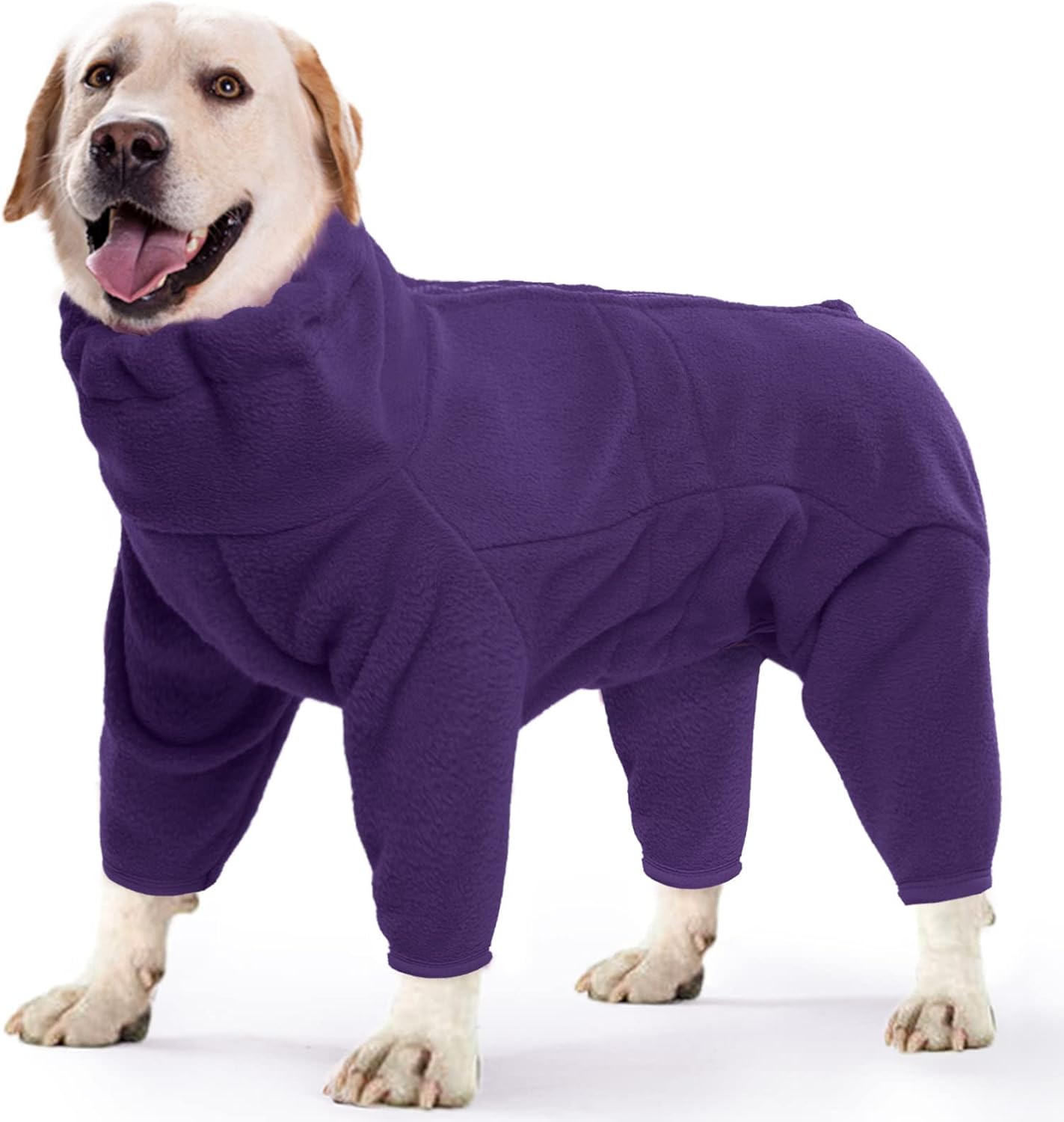 ROZKITCH Purple Dog Coat Pajamas, Pet Windproof Warm Cold Weather Jacket Vest Cozy Jumpsuit Apparel Outfit Clothes for Small Medium Large Dog Walking Sleep Purple 3XL