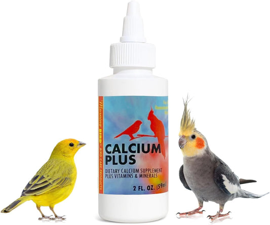 Morning Bird Calcium Plus Liquid Supplement for Birds - Liquid Calcium Formula with Magnesium and Vitamin D3 Calcium Supplement for All Birds – 2 Fl Oz