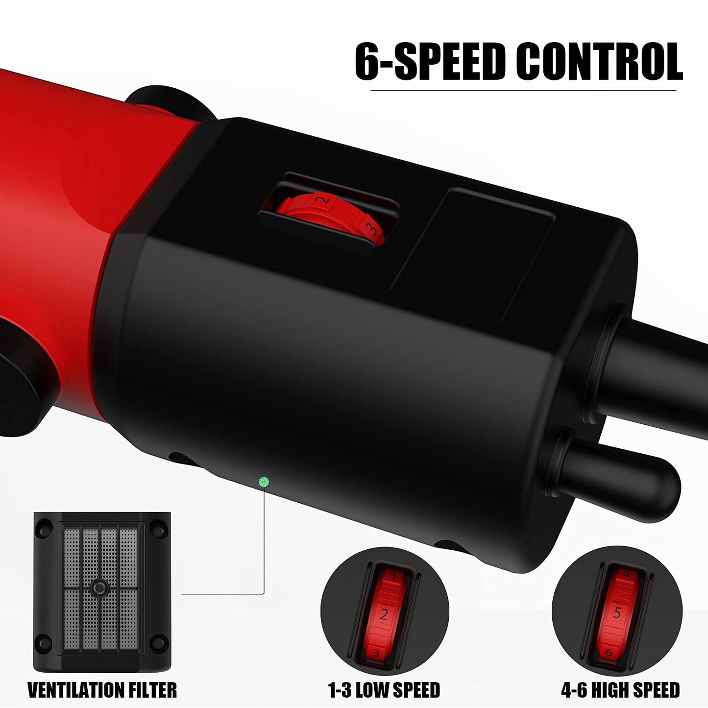 550W Professional Electric Sheep Clipper, 6 Speeds Heavy Duty Dog Shears for Thick Fur