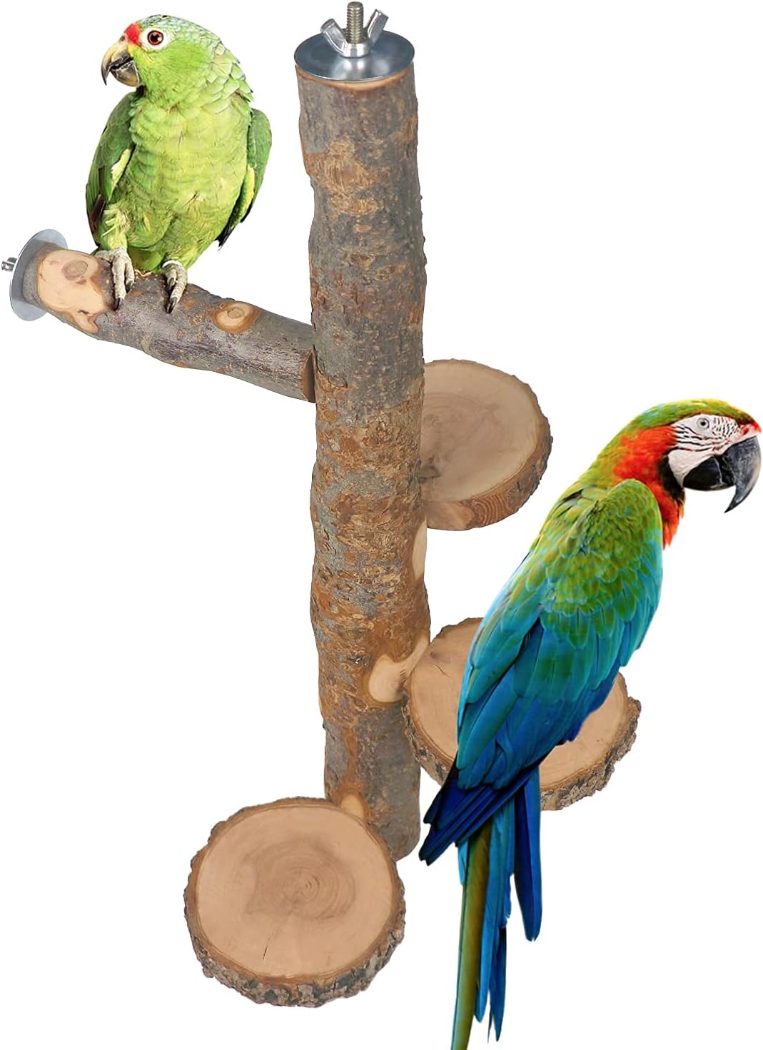 YKD Chinchilla Large Hanging Wooden Rotating Platform - Small Animals Natural Fruit Wood Standing Platform - Squirrel Suger Glider Platform - Bird Perch Platform