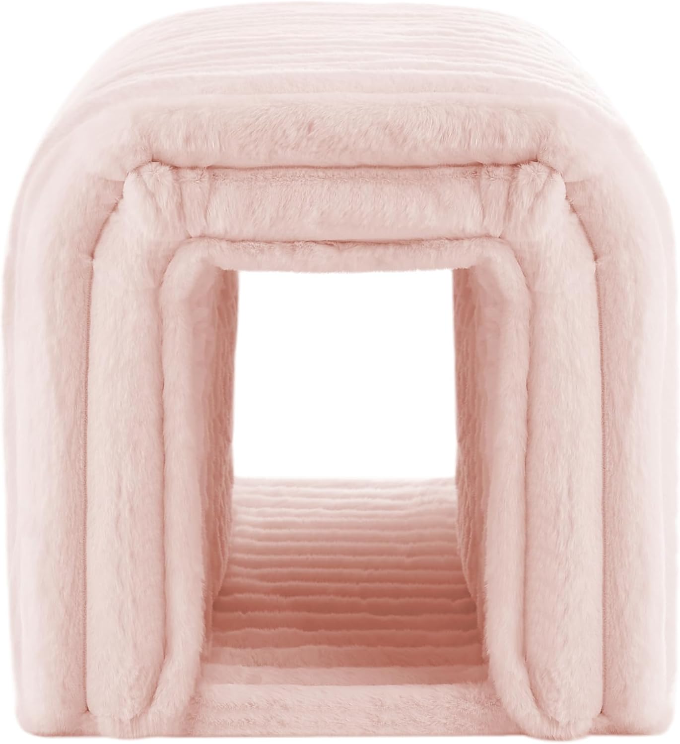 Storage Bench Pet Supplies Corduroy Bench Cat's nest to Hide for The Living Room, Entryway and Bedroom (Pink)