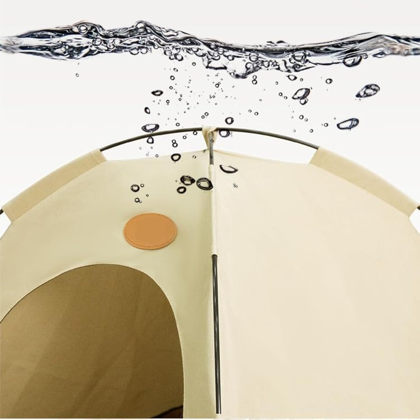 BreezyDen Pop-Up Pet Tent – Portable Indoor/Outdoor Cat Tent, Waterproof Pet Hideaway for Cats & Small Dogs with Mesh Window, Anti-Slip Base & Washable Design (Coffee, M (8 catties Kitten))