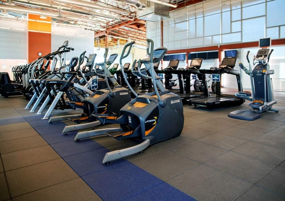 American Floor Mats - Extreme Rubber Gym Tiles - 1 Inch Thick Colorful Rubber Gym Tiles - Superior Shock and Sound Absorbing Tiles - 95% Tan 50 Tile Pack (Covers 200 Sq Ft)