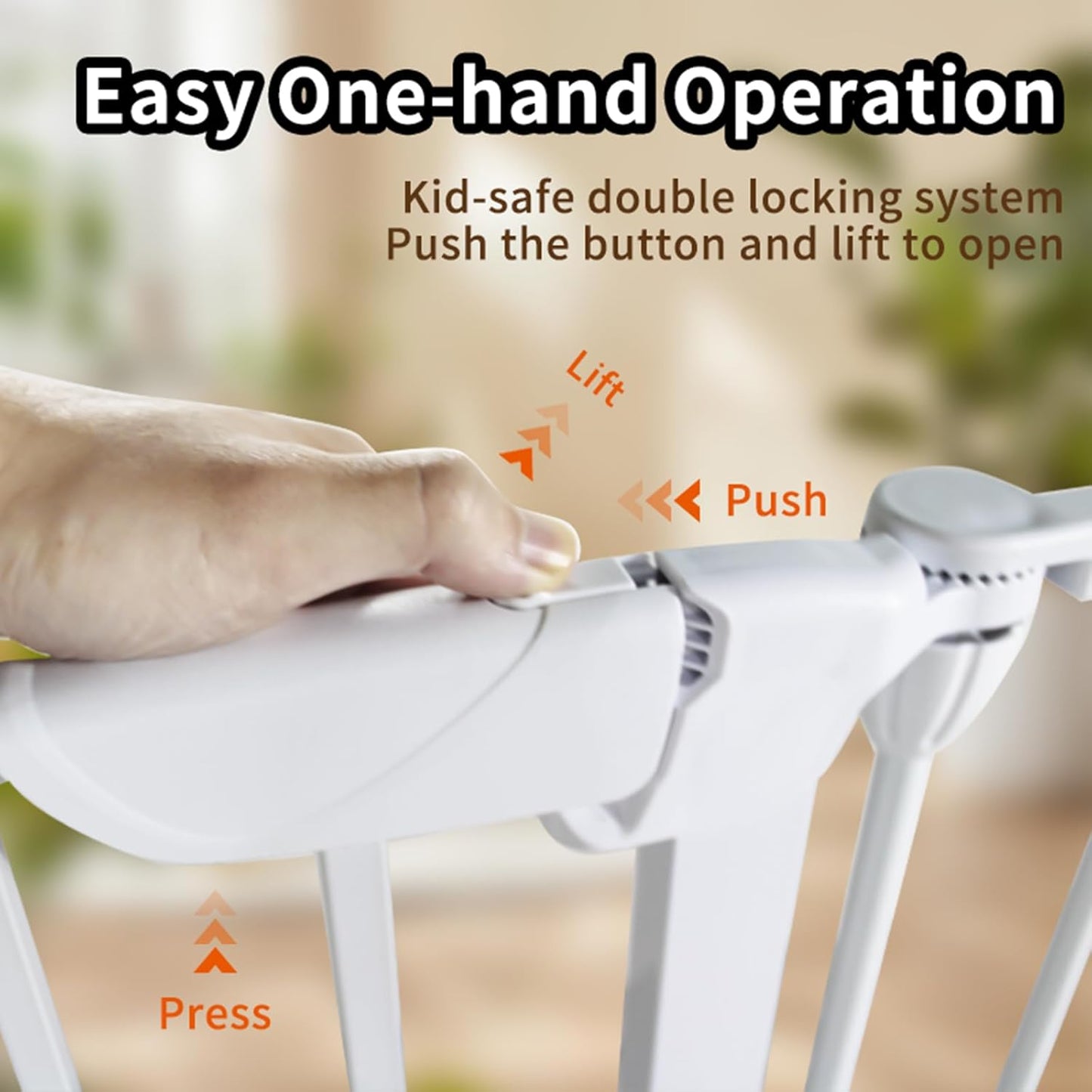 Extra Wide Baby Gate, 30" Tall 47" Wide Configurable Baby Gate Fireplace Safety Fence, Metal Pet Safety Playpen for Toddler/Pet/Dog Christmas Tree Fence (Whtie, 2-Panel)