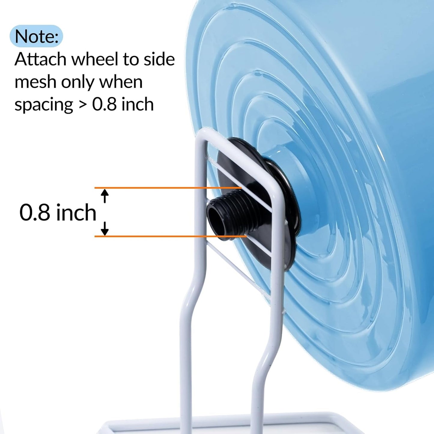 9.5" Silent Hamster Wheel, Non-Slip Track, Exercise, Release Stress, Relieve Anxiety, Adjustable Height Stand, for Syrian Dwarf Hamster, Gerbil, Mice, Other Small Medium Sized Pets, Blue