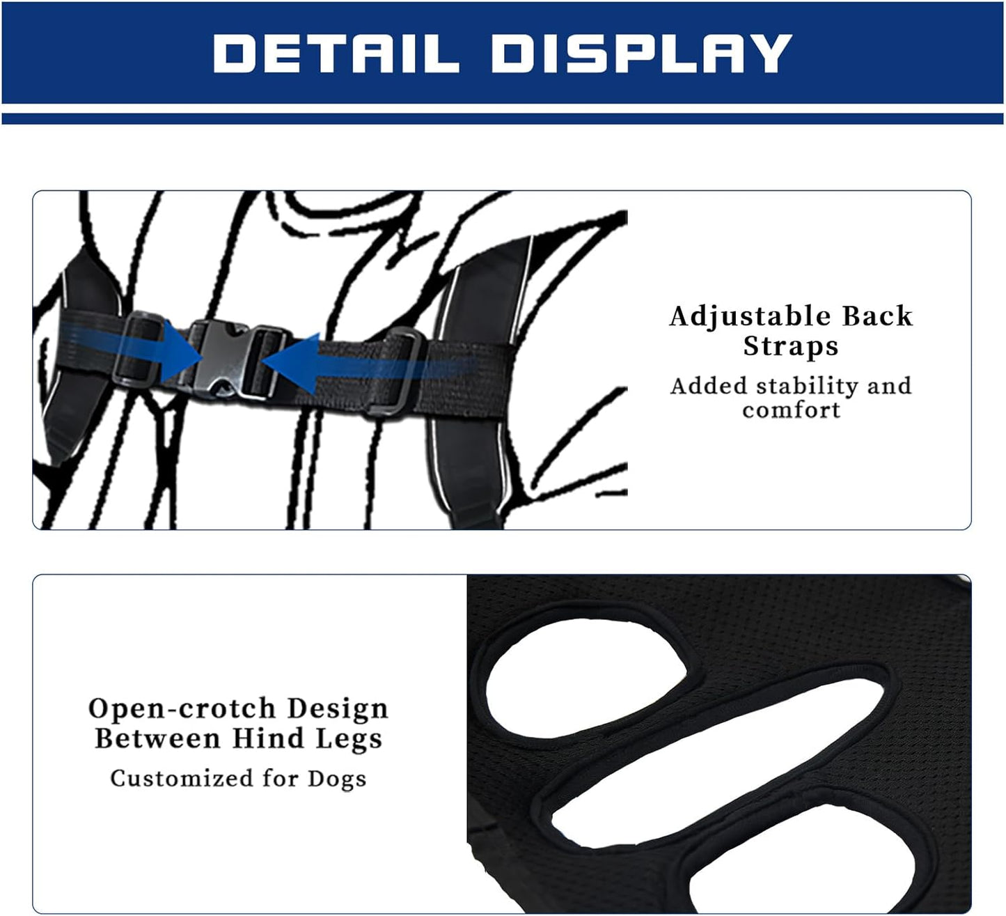 Dog Backpack Carrier - Spine-Friendly for Small Dogs (4-8 lbs), Horizontal Design Dog Carrier with Adjustable Back Straps,Legs-Out Comfort for Travel/Hiking/Cycling (Black, Size S)