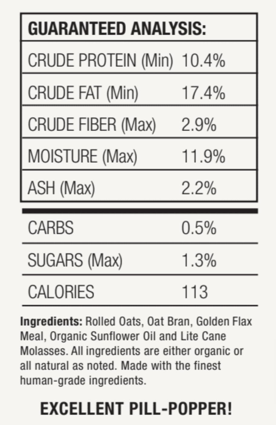 Horse Treats, Original Flavor, A Softer Cookie/Pill Popper Made w/Lite Molasses, Low Carb/Sugar, Wheat, Corn, Soy & Alfalfa Free. All Natural Ingredients, 2.5 lb