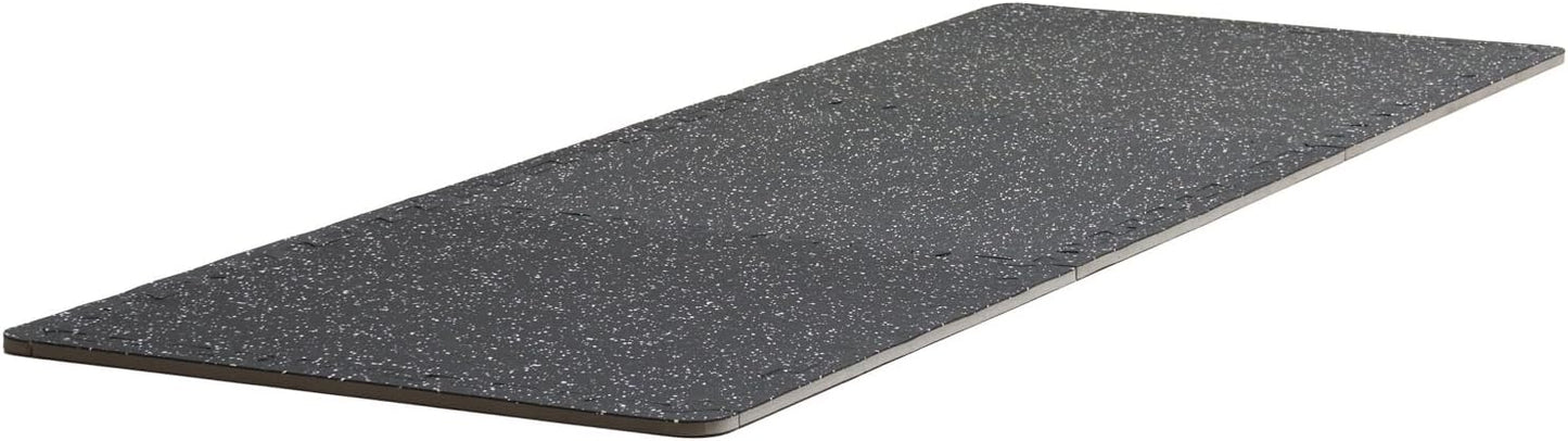 VEVOR 0.56 Inch Thick Gym Floor Mats, 25 Tiles Rubber Top with EVA Foam, 25" x 25" Gym Flooring Workout Mat with 100sq.ft Coverage, Interlocking Puzzle Mats for Home, Garage, Black & White