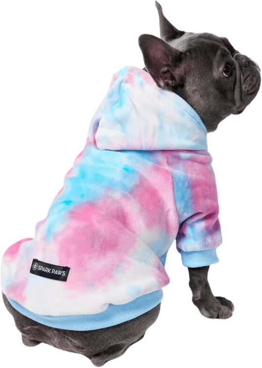 Spark Paws Dog Hoodie – Premium Dog Sweater for Small, Medium, and Large Dogs | Warm Outfits for French Bulldogs, Pitbull, Puppy, Winter Jacket Alternative - Snow Cone - XL