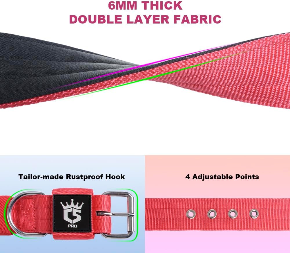 TSPRO Tactical Dog Collar 1.5 Inch Wide Thick Dog Collars with Heavy Duty Metal Buckle, Durable, Strong, Adjustable for Medium to Large Dogs (Black L)