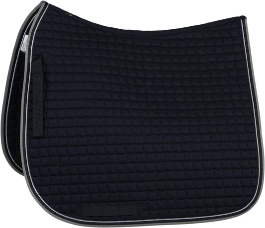 HORZE Adepto Quilted Quick-Dry Dressage Saddle Pad for Horses with Two-Tone Trim