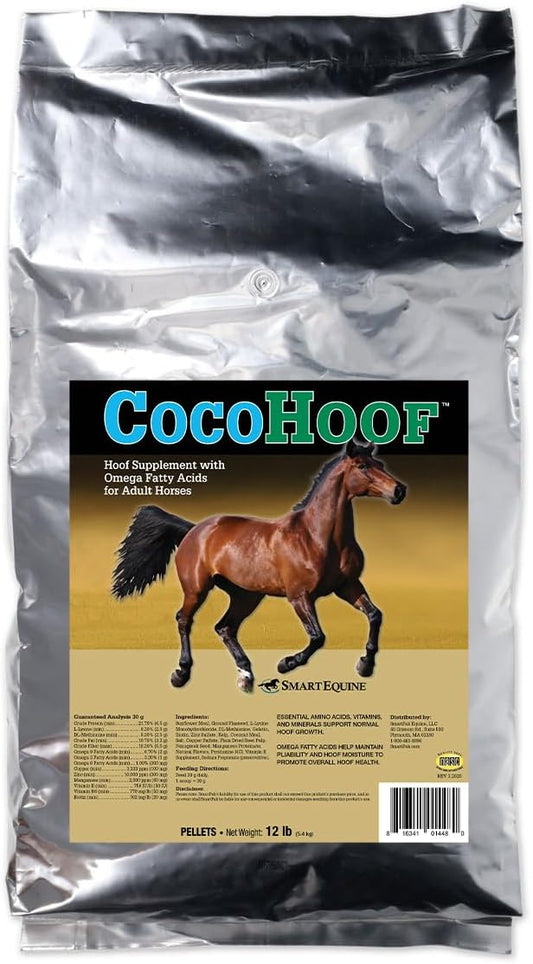 Uckele by SmartEquine CocoHoof | Hoof Supplements for Horses | Biotin for Horses Hooves | Horse Vitamins and Minerals Supplement | Provides Amino Acids, Fatty Acids and Vitamins | 12 LB