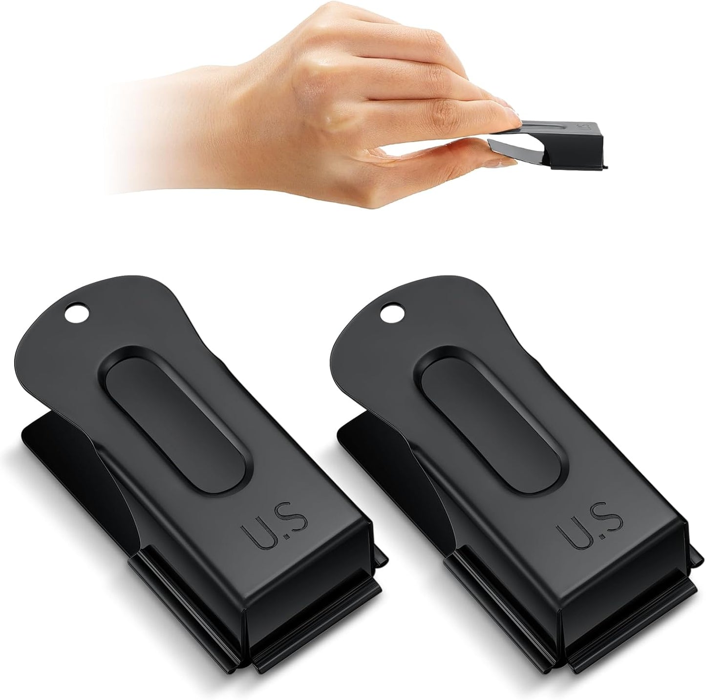 2 Pieces Brass Pet Training Clicker Signaling Cricket Clicker Metal Dog Clicker for Puppy Cats Trainer Pet Owners (Black)