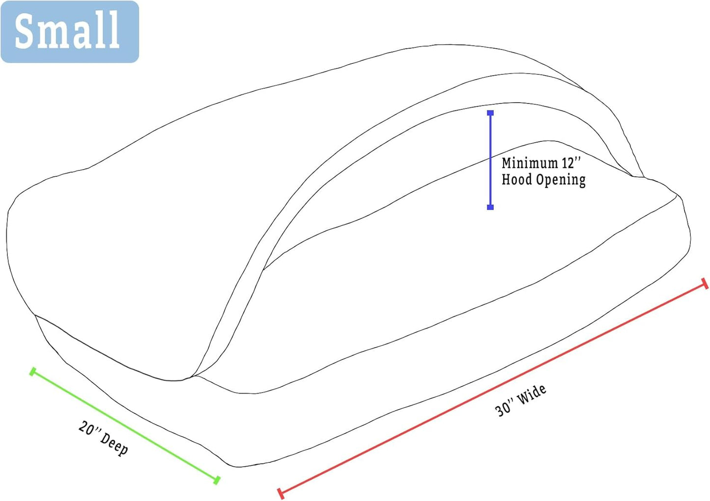 Snoozer Pet Products Rectangle Cozy Cave Dog Bed, Small, Navy