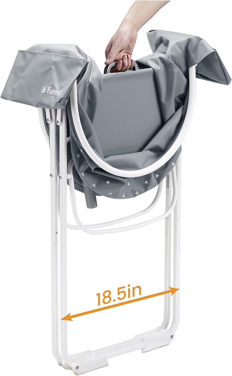 Little Dipper Dog Bath Tub and Wash Station for Bathing Shower and Grooming, Elevated Foldable and Portable, Indoor and Outdoor, for Small and Medium Size Dogs, Cats and Other Pet (Gray)